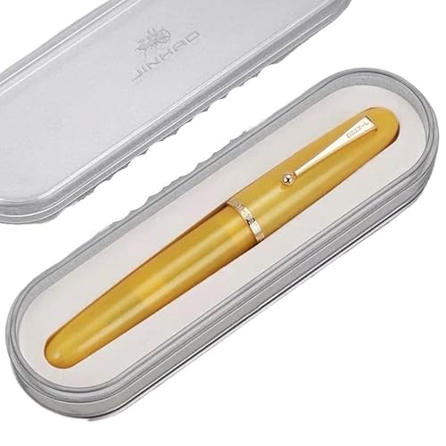 EAMOM Füllfederhalter, F/M-Feder, Kunstharz, Büro-Schreibwaren, Schule, Bürobedarf (Topas mit Box, 0,5 mm) von EAMOM