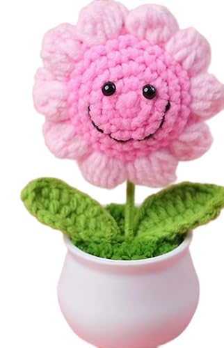 EANAGO Gehäkelte Blume als Wohlfühl-Deko für Sich selbst oder als Geschenk - handgemachte Häkelblume - Sonnenblume mit Smiley-Gesicht - inkl. Blumentopf - Geschenkidee EANAGO Gehäkelte Blume als Wohlfühl-Deko für Sich selbst oder als Geschenk - handgemachte Häkelblume - Sonnenblume mit Smiley-Gesicht - inkl. Blumentopf - Geschenkidee von EANAGO