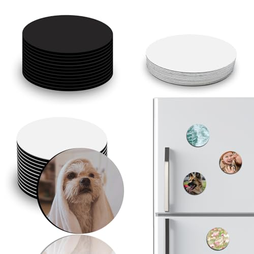 EAPIKON 12Stk Sublimation Rohlinge Magnete aus Aluminium, 5cm Personalisiert Kühlschrank-Magnet Blanko Dekorative DIY, Sublimations Magnetisch Aufkleber für Küche Büro Zuhause Dekoration, Rund EAPIKON 12Stk Sublimation Rohlinge Magnete aus Aluminium, 5cm Personalisiert Kühlschrank-Magnet Blanko Dekorative DIY, Sublimations Magnetisch Aufkleber für Küche Büro Zuhause Dekoration, Rund von EAPIKON