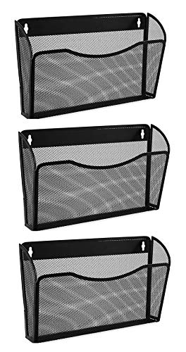 EASEPRES Aktenordner-Organizer, 3 Fächer, Netzstoff, vertikal, Wand-Organizer, Halter, Regal von EASEPRES