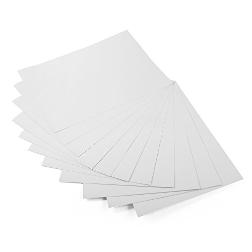 ewtshop® Fotokarton, Bastelkarton weiß, 50 Blatt, DIN A4, hochwertige Qualität, 300 g/m² von ewtshop