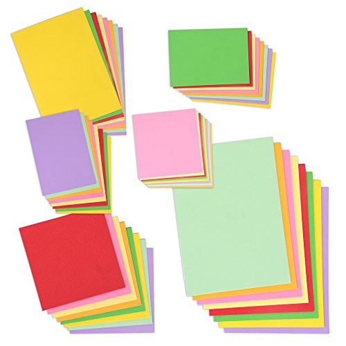 ewtshop® Jumbo Bastelpapier - Tonpapier-Set bunt, insgesamt 240 Blatt, 130 g/qm von ewtshop