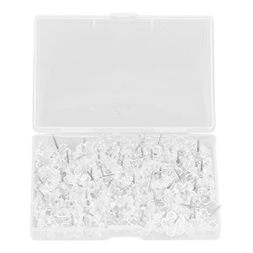 EASTALOLO 100 Stück weiße Blumenstrauß-Nadel-Set, transparente Kunststoff-Blumendekorations-Anstecknadeln für Hochzeitsveranstaltungen von EASTALOLO