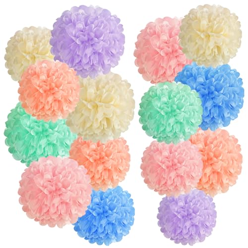 EASY JOY 15 Stück Pastell Seidenpapier Pompons Deko,Zum Aufhängen Geburtstagsdeko Pastell,Deko Ostereier Pastell für Hochzeit Geburtstagsdeko Tischdeko Baby Shower Frühling Sommer Deko EASY JOY 15 Stück Pastell Seidenpapier Pompons Deko,Zum Aufhängen Geburtstagsdeko Pastell,Deko Ostereier Pastell für Hochzeit Geburtstagsdeko Tischdeko Baby Shower Frühling Sommer Deko von EASY JOY