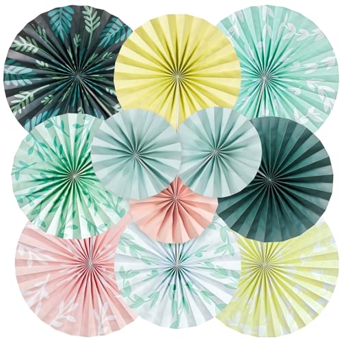 Easy Joy 11 Stück Papier Fächer Dekoration, Hängende Papierblumen Deko in Salbeigrün, Mintgrün Gelb & Rosa für Gartenparty Geburtstag Sommerfest Feiern Hochzeit Tischdeko Backdrop Baby Dusche Easy Joy 11 Stück Papier Fächer Dekoration, Hängende Papierblumen Deko in Salbeigrün, Mintgrün Gelb & Rosa für Gartenparty Geburtstag Sommerfest Feiern Hochzeit Tischdeko Backdrop Baby Dusche von EASY JOY