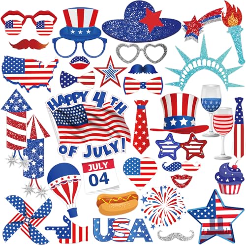 Easy Joy 36 Stück Unabhängigkeitstag Foto Requisiten,Amerika Deko Fotobox Accessoires,Party Foto Booth Requisiten Dekoration für USA Deko,USA Flagge,Geburtstagsdeko,Party Dekoration Zubehör Easy Joy 36 Stück Unabhängigkeitstag Foto Requisiten,Amerika Deko Fotobox Accessoires,Party Foto Booth Requisiten Dekoration für USA Deko,USA Flagge,Geburtstagsdeko,Party Dekoration Zubehör von EASY JOY