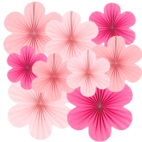 Easy Joy 9 Stück Papier Fächer Deko Rosa Papierblumen Party Regenbogen Deko Geburtstag Set für Hochzeit Geburtstag Tea Party Tischdeko Classroom Kirschblüten Backdrop Garland Hello Kitty Deko Easy Joy 9 Stück Papier Fächer Deko Rosa Papierblumen Party Regenbogen Deko Geburtstag Set für Hochzeit Geburtstag Tea Party Tischdeko Classroom Kirschblüten Backdrop Garland Hello Kitty Deko von EASY JOY