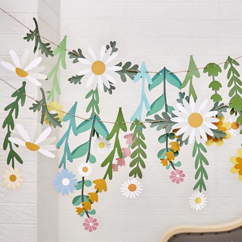 Easy Joy Blumen Girlande,Wildblume Deko Banner, Blumen in vielen Farben Banner,Gänseblümchen Girlande für Babyzimmer,Gartenparty,Frühlingsdeko,Kindergeburtstage,Hochzeit,Babyparty Easy Joy Blumen Girlande,Wildblume Deko Banner, Blumen in vielen Farben Banner,Gänseblümchen Girlande für Babyzimmer,Gartenparty,Frühlingsdeko,Kindergeburtstage,Hochzeit,Babyparty von EASY JOY