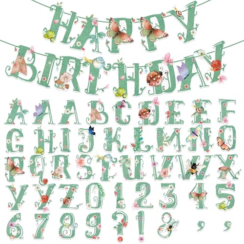Easy Joy DIY Garland Banner, 110 Grün Buchstaben Girlande mit Schmetterling, Blumen und Insekten, Grün Frühlings Party Dekoration, Willkommen Zuhause, Happy Birthday, Glückliche Hochzeit Easy Joy DIY Garland Banner, 110 Grün Buchstaben Girlande mit Schmetterling, Blumen und Insekten, Grün Frühlings Party Dekoration, Willkommen Zuhause, Happy Birthday, Glückliche Hochzeit von EASY JOY