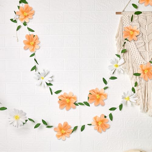 Easy Joy Gänseblümchen Blumen Girlande,Orange Weiß Daisy Papier Girlande,Deko Orange,Aperol Deko für Geburtstag Mädchen Kindergeburtstage Hochzeit Babyzimmer Gartenparty Frühling Sommer Baby Shower Easy Joy Gänseblümchen Blumen Girlande,Orange Weiß Daisy Papier Girlande,Deko Orange,Aperol Deko für Geburtstag Mädchen Kindergeburtstage Hochzeit Babyzimmer Gartenparty Frühling Sommer Baby Shower von EASY JOY