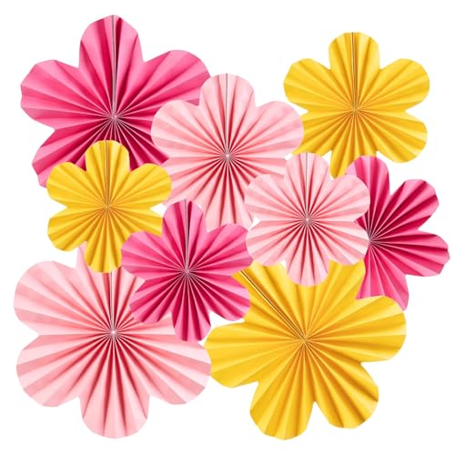 Easy Joy 9 Stück Papier Fächer Dekoration,Papier Blumen Hängende Papierfächer Girlande Dekoration Rosa Gelb für Geburtstag Hochzeit Abschlussfeier Kinder Party Easy Joy 9 Stück Papier Fächer Dekoration,Papier Blumen Hängende Papierfächer Girlande Dekoration Rosa Gelb für Geburtstag Hochzeit Abschlussfeier Kinder Party von EASY JOY