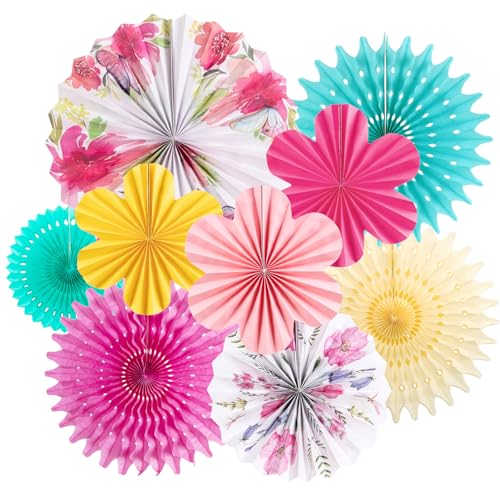 Easy Joy 10 Stück Papier Fächer Dekoration, Hängende Rosa gelb und himmelblauer Blumen Schmetterling Papierfächer für Mädchen Geburtstag Hochzeit Baby Shower Tee-Party Tischdeko Sommer Backdrop Easy Joy 10 Stück Papier Fächer Dekoration, Hängende Rosa gelb und himmelblauer Blumen Schmetterling Papierfächer für Mädchen Geburtstag Hochzeit Baby Shower Tee-Party Tischdeko Sommer Backdrop von EASY JOY