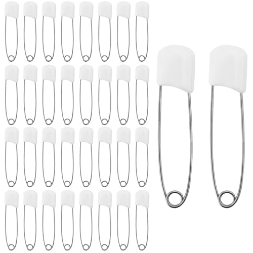 55 Stück Windelnadeln, 5.5cm sicherheitsnadeln groß Windel Stifte mit Verriegeln Verschluss Sicherheitsnadel Kette Weiß Sicherheitsnadeln Tuchnadel Safety Pins für Kleidung Kunsthandwerk Nähen 55 Stück Windelnadeln, 5.5cm sicherheitsnadeln groß Windel Stifte mit Verriegeln Verschluss Sicherheitsnadel Kette Weiß Sicherheitsnadeln Tuchnadel Safety Pins für Kleidung Kunsthandwerk Nähen von EASYKEENECOM