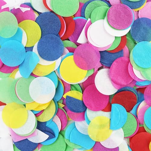 7200 Stück Konfetti Groß, 60g Konfetti Bunt, 2.5cm Confetti Geburtstag, Mehrfarbig Runde Streudeko, Hochzeit Pastell Runde Papierreste, Papier Confetti für Geburtstag Hochzeit Party Dekoration 7200 Stück Konfetti Groß, 60g Konfetti Bunt, 2.5cm Confetti Geburtstag, Mehrfarbig Runde Streudeko, Hochzeit Pastell Runde Papierreste, Papier Confetti für Geburtstag Hochzeit Party Dekoration von EASYKEENECOM