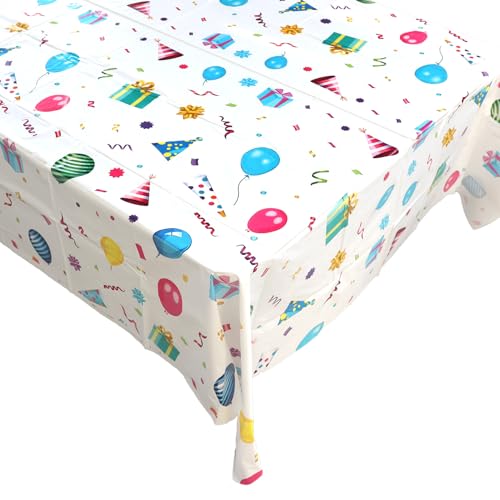 EASYKEENECOM Happy Birthday Party Tischtuch Einweg Plastik Geburtstag Party Tischdekoration Zubehör für Kinder Jungen Mädchen 137 x 274cm EASYKEENECOM Happy Birthday Party Tischtuch Einweg Plastik Geburtstag Party Tischdekoration Zubehör für Kinder Jungen Mädchen 137 x 274cm von EASYKEENECOM