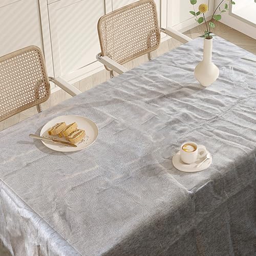 Grau Tischdecke Abwaschbar Tischdecken Leinenoptik für Esszimmer, Garten, Outdoor, Hochzeiten Wasserabweisend Tischtuch Eckig 120x120 cm Grau Tischdecke Abwaschbar Tischdecken Leinenoptik für Esszimmer, Garten, Outdoor, Hochzeiten Wasserabweisend Tischtuch Eckig 120x120 cm von EASYKEENECOM