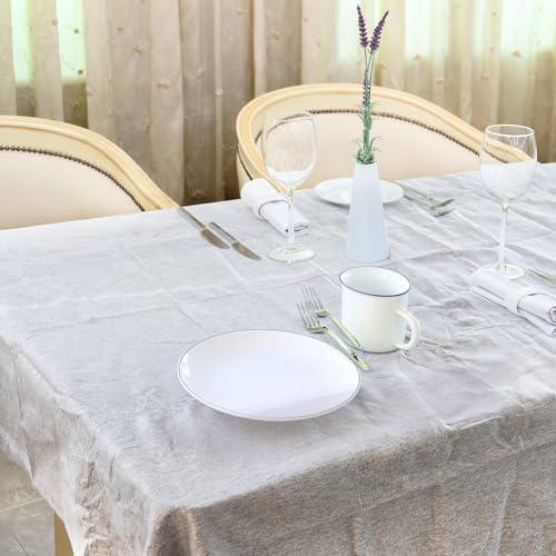 Grau Tischdecke Abwaschbar Tischdecken Leinenoptik für Esszimmer, Garten, Outdoor, Hochzeiten Wasserabweisend Tischtuch Eckig 140x200 cm Grau Tischdecke Abwaschbar Tischdecken Leinenoptik für Esszimmer, Garten, Outdoor, Hochzeiten Wasserabweisend Tischtuch Eckig 140x200 cm von EASYKEENECOM