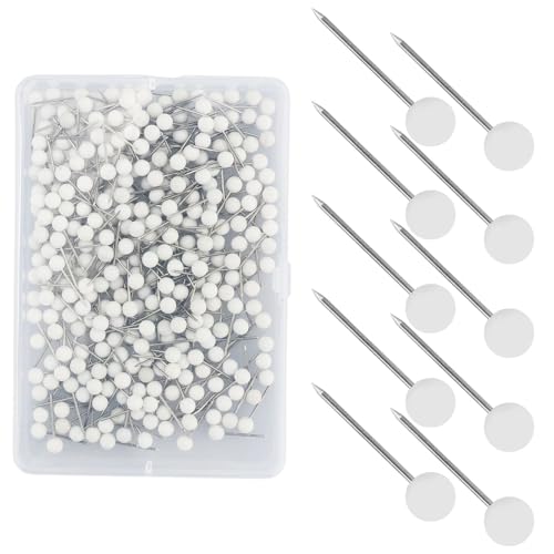 Reißnagel/Pins für Karten, Weiß Map Pins Rundkopf Stecknadeln mit Aufbewahrungsbox mit Kopf 1/8 Zoll Pinnadeln für DIY, 330 Stück Reißnagel/Pins für Karten, Weiß Map Pins Rundkopf Stecknadeln mit Aufbewahrungsbox mit Kopf 1/8 Zoll Pinnadeln für DIY, 330 Stück von EASYKEENECOM