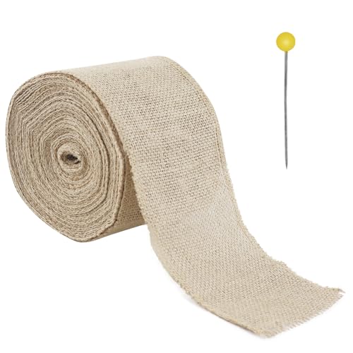 Sackleinen Band 12 m Juteband 10 cm Burlap Band Vintage Geschenkband Sackleinen Band für Hochzeitdeko Geschenkverpackung Basteln Sackleinen Band 12 m Juteband 10 cm Burlap Band Vintage Geschenkband Sackleinen Band für Hochzeitdeko Geschenkverpackung Basteln von EASYKEENECOM