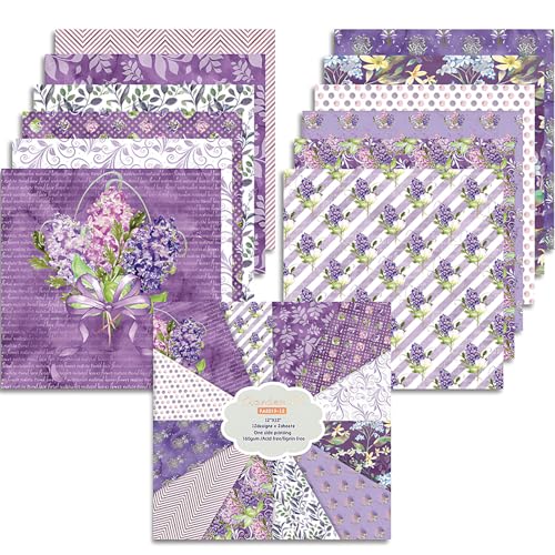 Scrapbooking-Papier, 30,5 x 30,5 cm, 24 Blatt, einseitig, Vintage-Blumenmuster, 12 Designs, Kollektion, dekoratives Handwerk für Kartenherstellung, Scrapbooking, selbstgemachte Kartenherstellung Scrapbooking-Papier, 30,5 x 30,5 cm, 24 Blatt, einseitig, Vintage-Blumenmuster, 12 Designs, Kollektion, dekoratives Handwerk für Kartenherstellung, Scrapbooking, selbstgemachte Kartenherstellung von EAZHOP