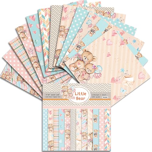 Valentinstagsmuster, Scrapbook-Papier, 12 Designs, niedliches Bärenmuster, rosa, einseitig, dekoratives Bastelpapier für selbstgemachte Kartenherstellung, Fotoalbum, Tagebuch, Dekoration (30,5 cm Valentinstagsmuster, Scrapbook-Papier, 12 Designs, niedliches Bärenmuster, rosa, einseitig, dekoratives Bastelpapier für selbstgemachte Kartenherstellung, Fotoalbum, Tagebuch, Dekoration (30,5 cm von EAZHOP