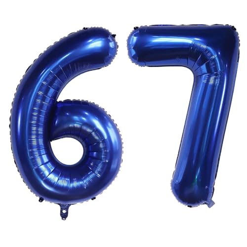101,6 cm, 67 Ballon-Zahlen, marineblau, Heliumballons mit Zahl 65, selbstdichtend für Geburtstagsdekorationen und Jubiläums-Party-Dekoration, Marineblau 67 101,6 cm, 67 Ballon-Zahlen, marineblau, Heliumballons mit Zahl 65, selbstdichtend für Geburtstagsdekorationen und Jubiläums-Party-Dekoration, Marineblau 67 von EBAIJQUO