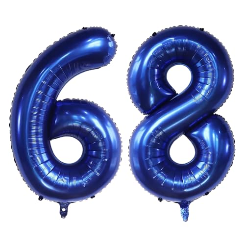 101,6 cm, 68 Luftballon-Zahlen, marineblau, Helium, Zahl 65, selbstdichtend für Geburtstagsdekorationen und Jubiläums-Party-Dekoration, Marineblau 68 101,6 cm, 68 Luftballon-Zahlen, marineblau, Helium, Zahl 65, selbstdichtend für Geburtstagsdekorationen und Jubiläums-Party-Dekoration, Marineblau 68 von EBAIJQUO