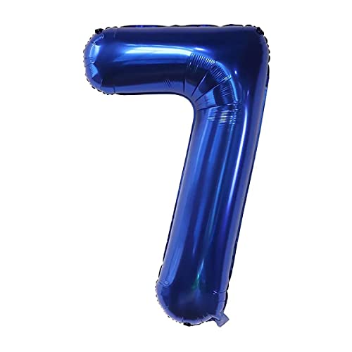 40” Giant Foil Number 0-9 Balloons Multicolor Number Balloons Helium Balloons for Birthday Party Decorations and Supplies (Purplish Blue, number7) von EBAIJQUO
