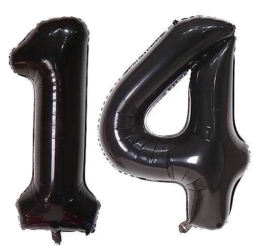 40inch 14 Ballonzahlen Marineblaue Zahl 14 Ballons selbstversiegelnd für Geburtstagsdekorationen und Jubiläumsparty-Dekor (Number 14) von EBAIJQUO