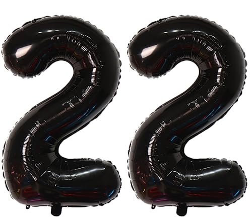 40inch 22 Ballonzahlen Marineblaue Zahl 22 Ballons selbstversiegelnd für Geburtstagsdekorationen und Jubiläumsparty-Dekor (Number 22) von EBAIJQUO