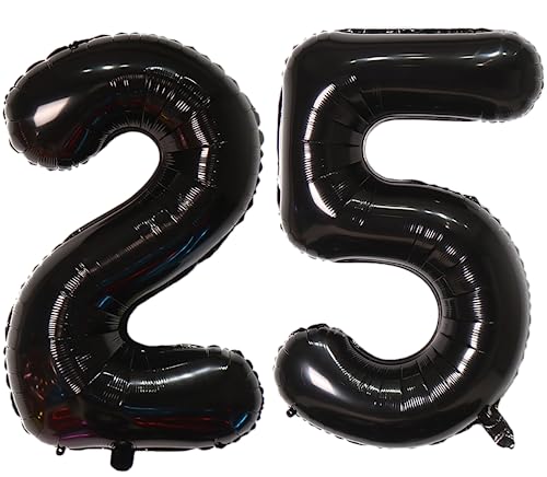 40inch 25 Ballonzahlen Marineblaue Zahl 25 Ballons selbstversiegelnd für Geburtstagsdekorationen und Jubiläumsparty-Dekor (Number 25) von EBAIJQUO