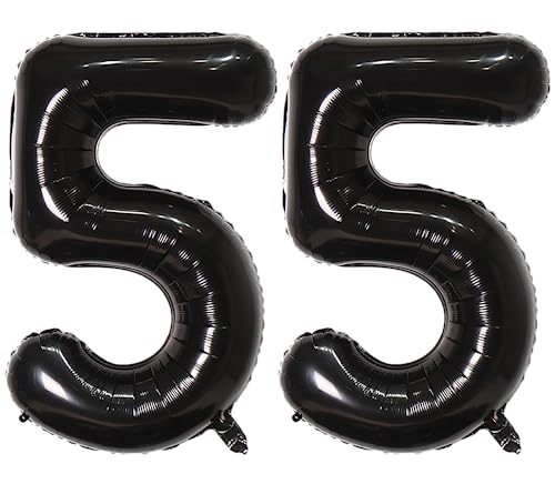 40inch 55 Ballonzahlen Marineblaue Zahl 55 Ballons selbstversiegelnd für Geburtstagsdekorationen und Jubiläumsparty-Dekor (Number 55) von EBAIJQUO