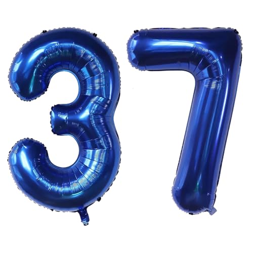 Luftballon mit Zahl 37, selbstdichtend für Geburtstagsparty-Dekorationen und Jubiläums-Party-Dekoration, 101,6 cm, marineblau 37 Luftballon mit Zahl 37, selbstdichtend für Geburtstagsparty-Dekorationen und Jubiläums-Party-Dekoration, 101,6 cm, marineblau 37 von EBAIJQUO