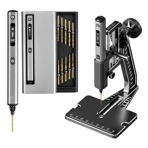 Tischbohrmaschine, Mini-Bohrmaschine mit Tischpresse, kabelloser Handbohrer-Kit for Handwerk, Holz, Kunststoff, Heimwerken von EBAYTV