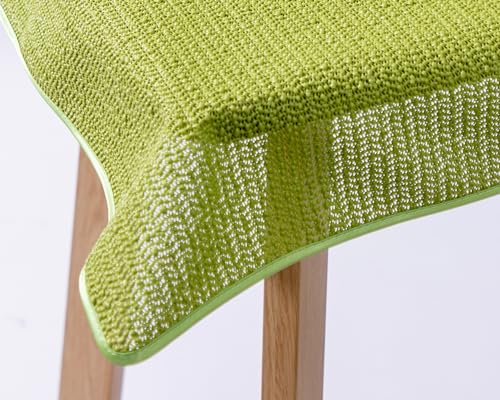 Weichschaum-Tischdecke mit Saum | Hellgrün - Oval - 140x180cm | Schaumdecke | Klassik-Outdoor-Decke | Garten/Terrasse/Balkon | wetterfest | rutschfest von EBD