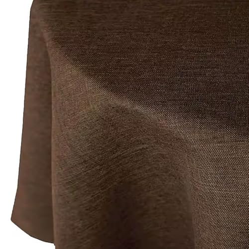 Tischdecke | Dunkelbraun - Rund - 160cm | Gartentischdecke | Outdoor-Decke | Lotus-Effekt | Leinen-Optik | Schmutzabweisend Tischdecke | Dunkelbraun - Rund - 160cm | Gartentischdecke | Outdoor-Decke | Lotus-Effekt | Leinen-Optik | Schmutzabweisend von EBD