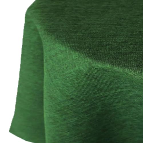 Tischdecke | Dunkelgrün - Rund - 220cm | Gartentischdecke | Outdoor-Decke | Lotus-Effekt | Leinen-Optik | Schmutzabweisend von EBD