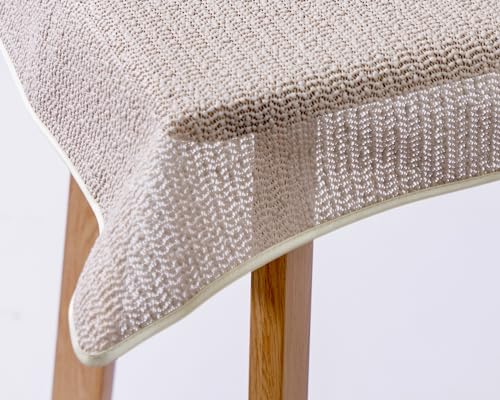 Weichschaum-Tischdecke mit Saum | Beige - Rund - 160cm | Schaumdecke | Klassik-Outdoor-Decke | Garten/Terrasse/Balkon | wetterfest | rutschfest von EBD