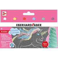 EBERHARD FABER Einhorn Straßenmalkreide Glitzer farbsortiert 6 St. von EBERHARD FABER