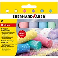 EBERHARD FABER Straßenmalkreide Glitzer farbsortiert 6 St. von EBERHARD FABER