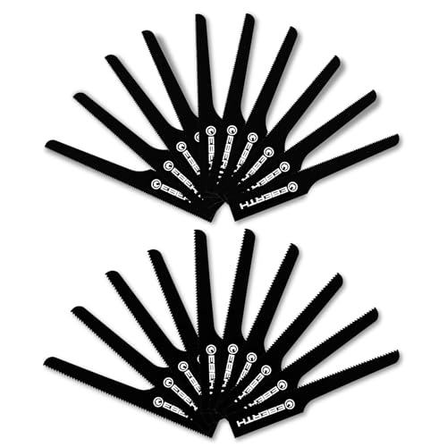 EBERTH 10x Stichsägeblatt T18 + 10x Stichsägeblatt T24 (20 Stück), Gesamtlänge 95mm, Ersatzteil Stichsägeblätter für Druckluft-Karosseriesäge EBERTH IW8-P38, Sägeblätter mit 24 und 18 Zähnen pro Zoll von EBERTH