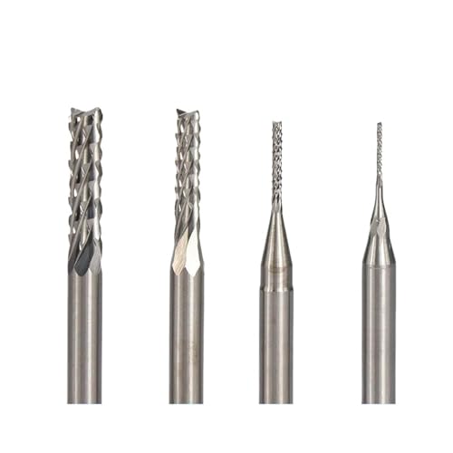 0,5-3,175 mm Fräser 3,175 mm Schaft Router Bit Hartmetall-Schaftfräser Bits Cutter for Graviermaschine(0.8mm) von EBGAZSPD