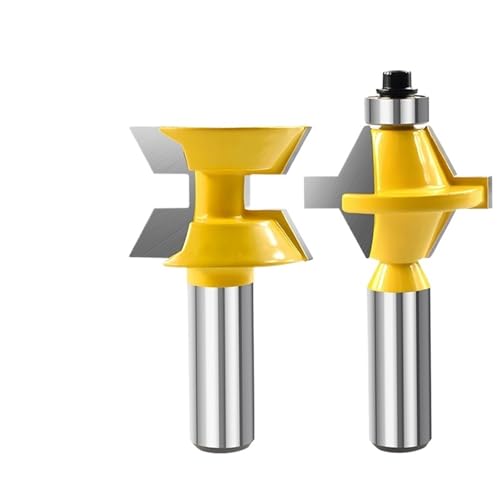 1/2 "Schaft Router Bit Set 120 Grad Holzbearbeitung Nut CuttersTungsten Legierung Zapfen Cutter Mit Lager Ende Mühle von EBGAZSPD
