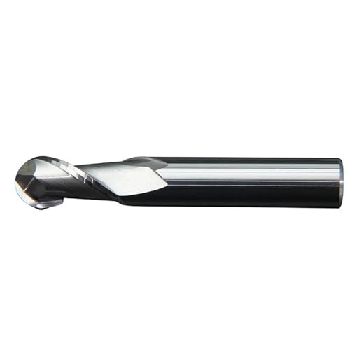 2 flöte Schneiden 2mm 3mm 4mm Aluminium Kupfer Bearbeitung CNC Wolfram Stahl Sprial Bit Fräser Kugel Nase Ende mühle R1(R6x24xD12x100L) von EBGAZSPD