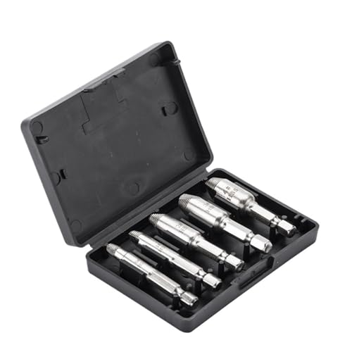 4/5/6 Stück beschädigter Schraubenausdreher, Bohrer-Ausdreher-Set, gebrochener Speed-Out-Bolzenausdreher, Bolzen-Entferner-Werkzeug(5pcs nickel plated) von EBGAZSPD