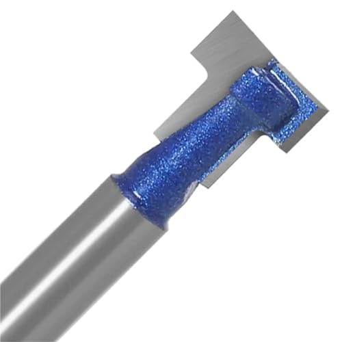 6 mm 1/4 Zoll Schaft T-Nutfräser-Fräser-Bit-Set Schlüsselloch-Bits Sechskantschraube T-Nutfräser for Holzbearbeitungswerkzeug(2PCS 6.35mm shank) von EBGAZSPD