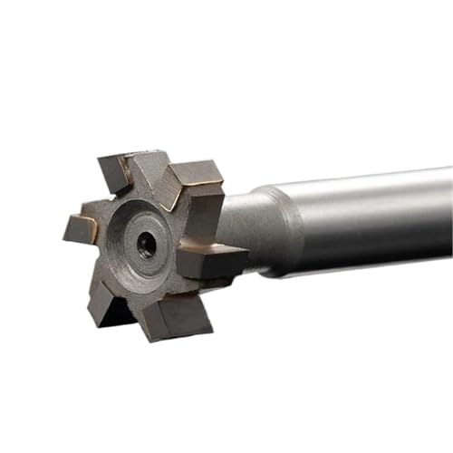 Geschweißter Hartmetall-T-Nutfräser, Wolframstahl-Schaftfräser, Fräser for Metall, Keilnutdurchmesser 12–60 mm(4mm,25D 12d 100L 6T) von EBGAZSPD