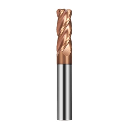 Größe HRC55 Eckenradius Hartmetall-Schaftfräser 4F R Kugelkopffräser aus Wolframstahl, Fräser for beschichtete Oberflächenbearbeitung von Metall(5PCS,5R1x5x50) von EBGAZSPD