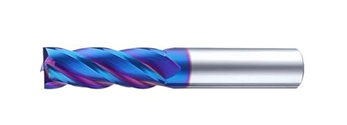 HRC65 Hartmetall-schaftfräser 4 Flöten Metallfräser Schneiden Bearbeitungsbeschichtung Flachfräser for Edelstahl(5pcs HRC65 4F,D5xD6x50L) von EBGAZSPD