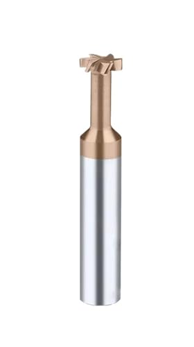 T-Nutfräser CNC-Werkzeuge for die Bearbeitung von Metall, Aluminium, Stahl, Wolframstahl, T-Nut-Schaftfräser 3 4 5 6 7 8 9 10 mm(H5.0,Coated,D14x65L) von EBGAZSPD